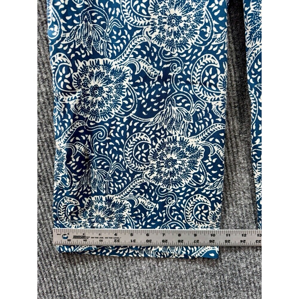 Maeve Anthropologie Anika Pants Womens XL Blue Floral Wide Leg Palazzo Pull On - Picture 13 of 14